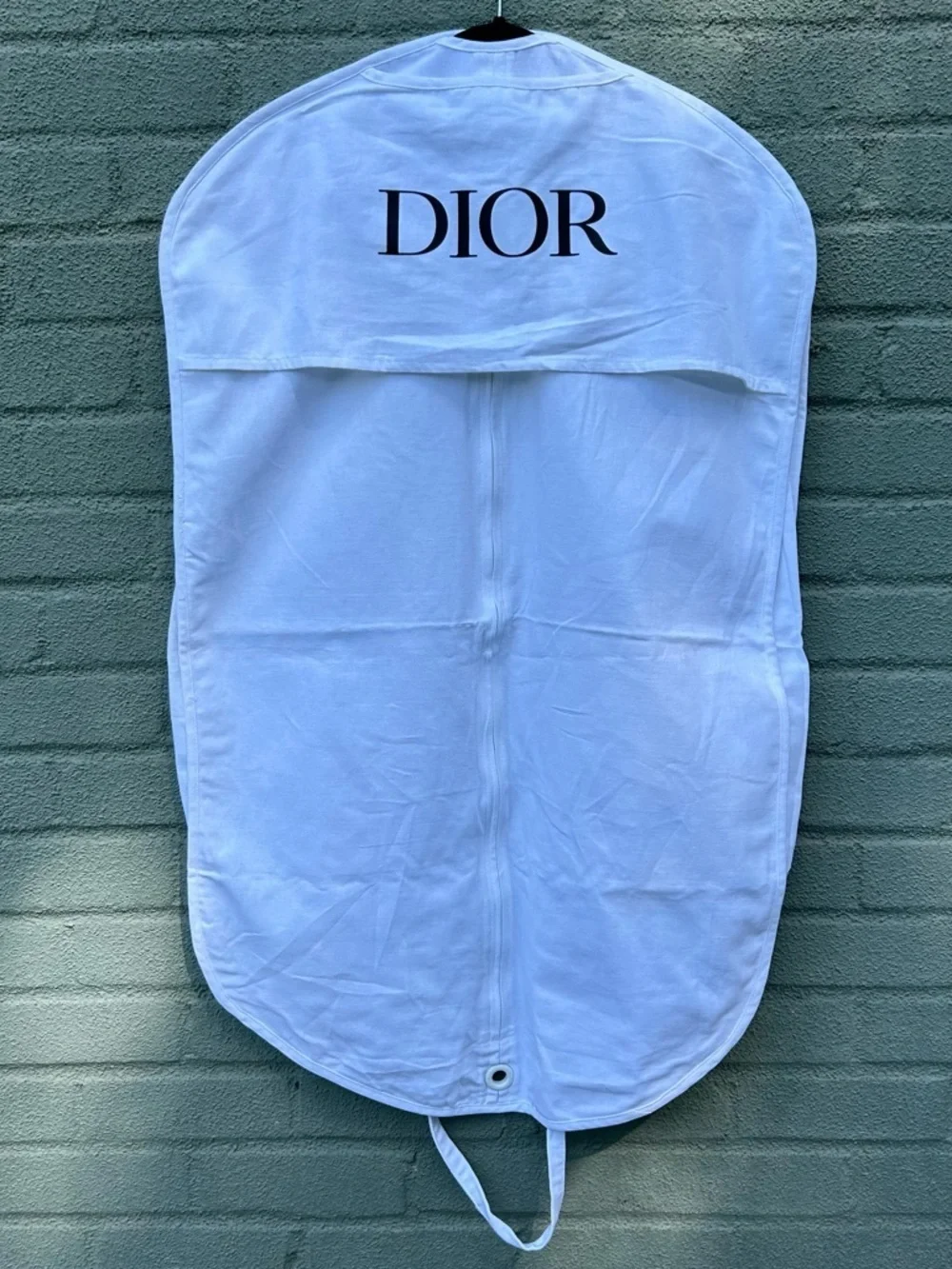 Authentic DIOR Garment / Hanging Bag in White Canvas